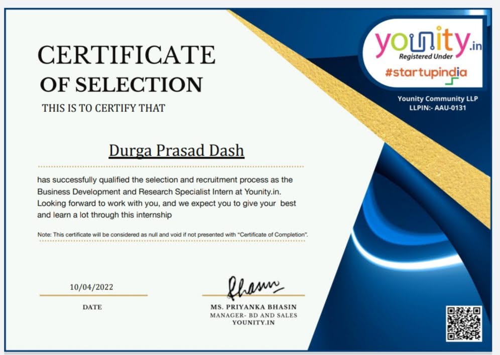 YAY !! THAT'S younity certificate 